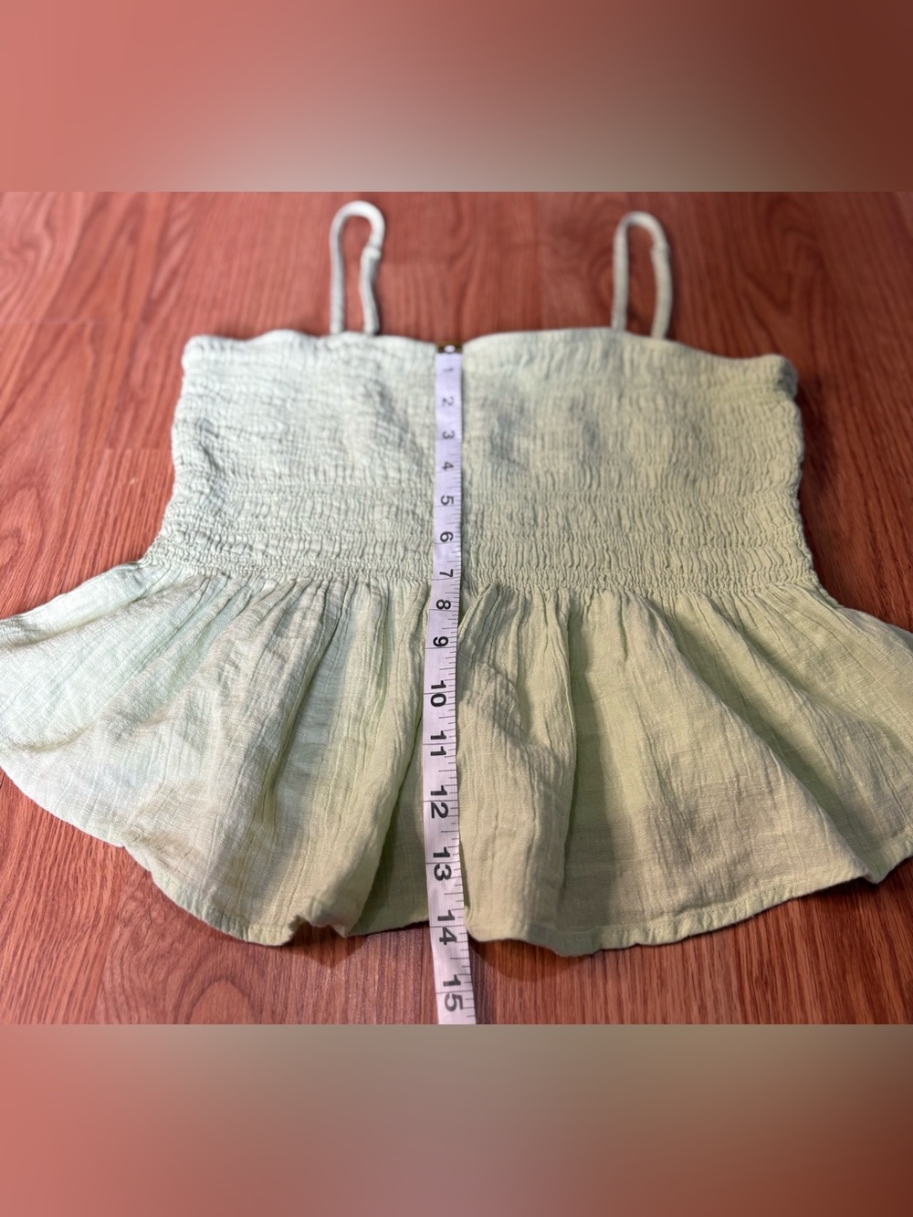 American Eagle Outfitters Mint Smocked Cami - Picture 4 of 5